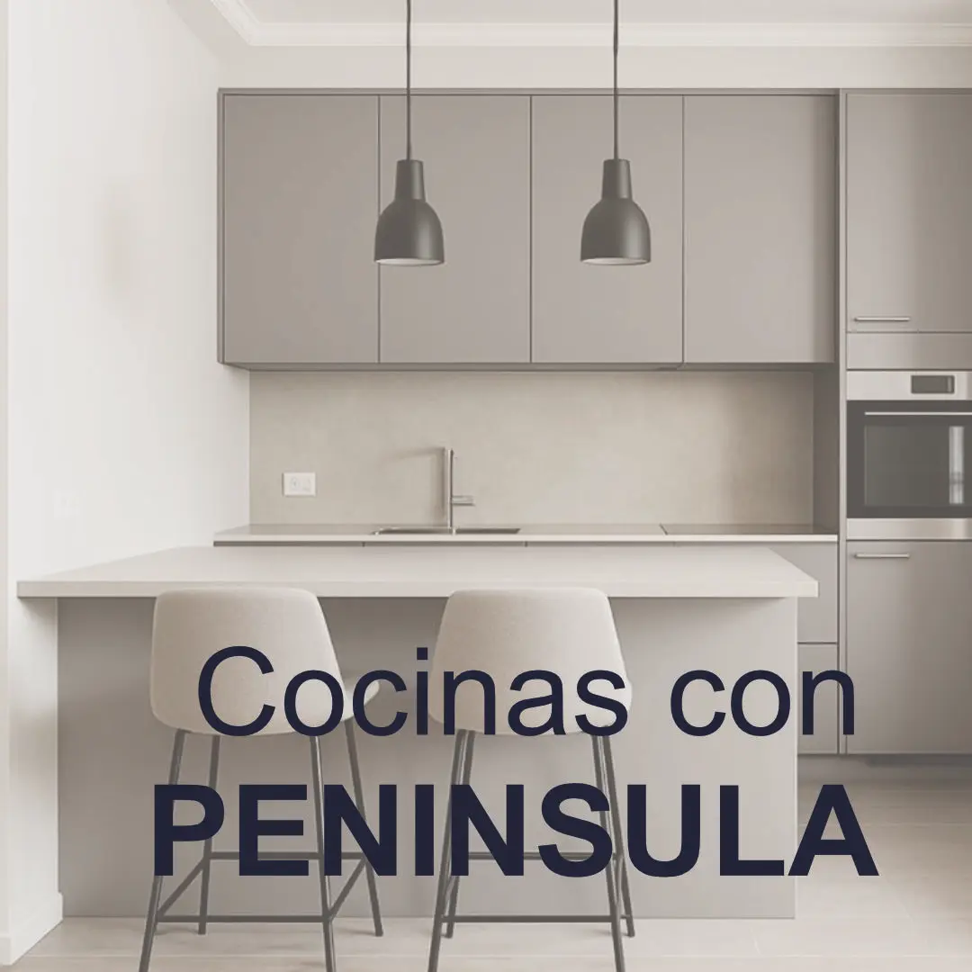 Cocinas con península: Más espacio y semi integradas en tu hogar ...