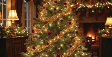 arbol navidad elegante iluminado