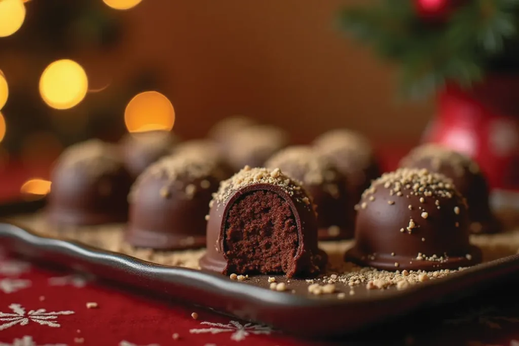 Bombones de chocolate caseros para Navidad