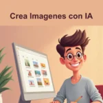 joven creando imagenes con ia