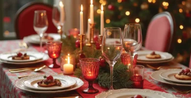 mesa navidad decorada facilmente