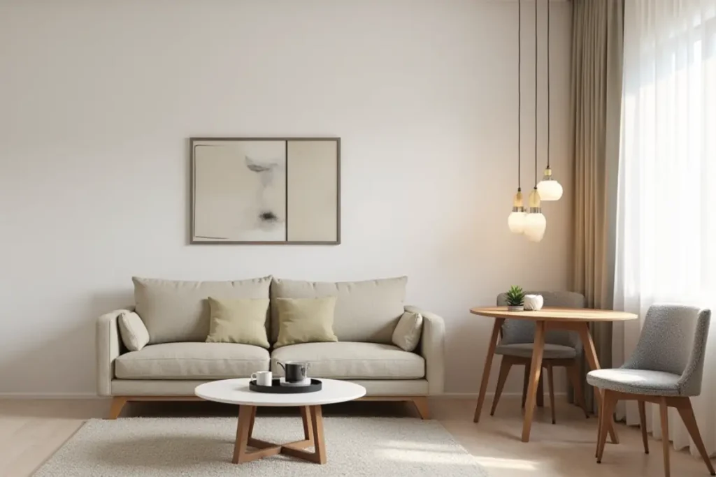 Muebles compactos ideales para una sala pequeña