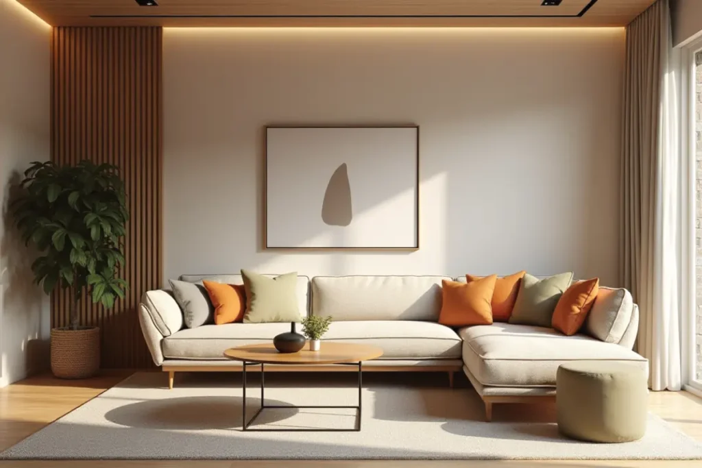 Sala inspiradora con diseño moderno y funcional