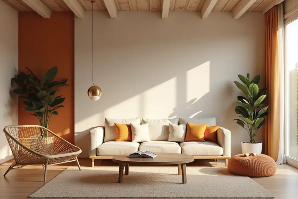 Sala con personalidad y decoración sencilla