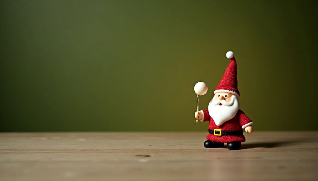 Figurita navideña de Santa Claus decorativa con estilo aesthetic
