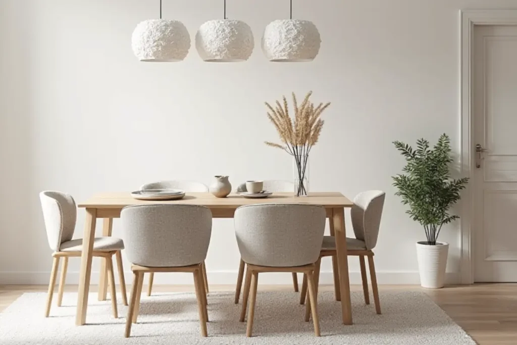 comedor nordico tono madera